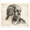 Kollwitz, Käthe. Selbstbildnis 1921. Radierung. 21,1 x 26,2 cm. Von fremder Hand signiert.