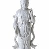 Guanyin, Porzellan, Blanc de Chine, H. 30 cm.