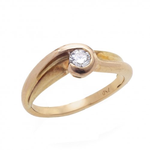 Ring RG, 18 K, Brillantbesatz.