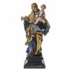 Bayern, 18./19. Jh. Holzfigur der Anna selbdritt.
Figurengruppe auf Sockel platziert. Übergangene Farbfassung. Best. und rest. Rechte Hand von Anna besch. H. 37 cm.