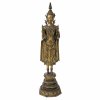 Buddha im Fürstenschmuck, Thailand. Ratanakosin, wohl 19. Jh. Bronze, über Schwarzlack vergoldet, gefüllt.Verwitterungsspuren. H. 64 cm.