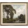 Schrötter, Alfred von. Bachlandschaft im Frühling. Öl/Lw. 50 x 61 cm. Doubl., rest. Sign.