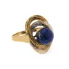 Ring mit Lapislazulibesatz. Gold, 14 K.