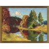 Deutsch, 20. Jh. Herbststimmung am Isarhochufer. Öl/Lw. 71 x 96 cm. Min. besch Monogr. GW, dat. 1938.