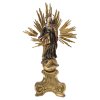 Maria Immaculata. Bayern, 18. Jh. Holz, übergangene Fassung. H. 51 cm mit Sockel. Strahlenkranz besch., rest.