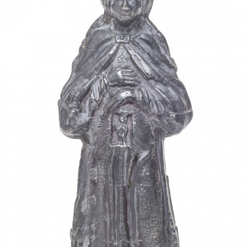 Gnadenmadonna von Bogenberg. Niederbayern. Blei. H. 16 cm.