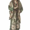 Krippenfigur. Orientalische Prinzessin. Neapel, 18. Jh. Originale Kleidung, Glasaugen. H. 35 cm.