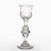 Pokal. Farbloses Glas, Schliffdekor. Dat. 1811.