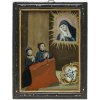 Hinterglasbild. Seehausen, 19. Jh. Ex Voto. Zwei kniende, zu Maria betende, Votanten. Tempera/Glas. 25 x 18 cm. Minimale Alterungsspuren.