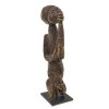 Westafrika, Bamum. Figur eines Musikers, Holz. Alterungs- und Gebrauchsspuren, Risse. H. 26,5 cm.