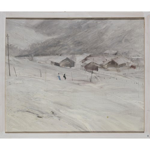Högner, Franz, Winterlandschaft. Öl/Lw. 50 x 60 cm. Unsign.
