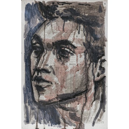 Andrews, Stephen, zugeschrieben. Porträt. Mischtechnik. 60 x 42 cm. Unsign.