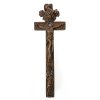 Reliquienkreuz. Oberammergau. Holz, geschnitzt. Schieber fehlt. L. 28 cm.