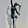 Italien, Ende 19. Jh. Bronze, Figur des Götterboten Merkur. Im Stil der Renaissance, nach einem Modell von Gianbologna. Gravierte Inschrift 