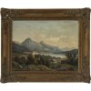 Deutsch, Ende 19. Jh. Blick auf Tegernsee. Öl/Malkarton. 26,5 x  34,5 cm. Atelierspuren und min. Farbabsplitterungen. Unsign.