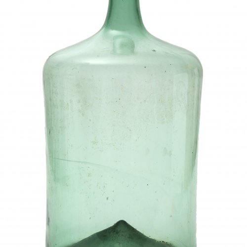 Flasche. Grünes Gebrauchsglas. H. 42,5 cm.