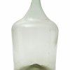 Flasche. Weiß/Grünes Gebrauchsglas. H. 41 cm.