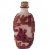 Snuffbottle. Rotes Überfangglas. China, 19. Jh. H. 7 cm.