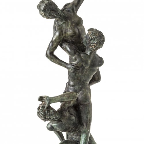 Raub der Sabinerinnen. Bronze(?), patiniert. Nach Giambologna.