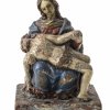 Pietà. Holz, Farbfassung. H. 17 cm.