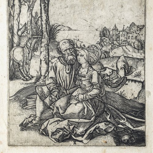 Raimondi, Marcantonio. Die Liebeswerbung. Nach Albrecht Dürer.