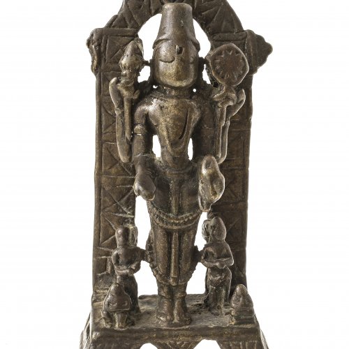 Jain-Altar. Bronze. Indien. H. 12,5 cm.