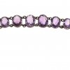 Armband mit Amethysten, Schließe mit Münze.