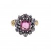 Ring mit Topas, Diamantentourage