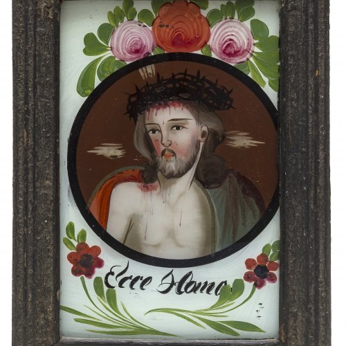 Hinterglasbild. Ecce homo. Oberammergau.