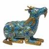 Liegender Qilin als Räuchergefäß, Email Cloisonné, China.