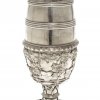 Deckelpokal, Silber, Weinlaubdekor, Kaupert, Kassel.