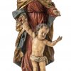 Maria mit Jesuskind auf Schlange, Holz, Farbfassung.