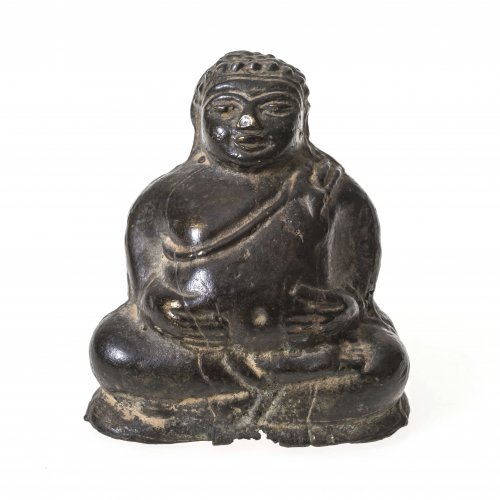 Buddha. Bronze. Thailand. Ohne Sockelabdeckung. H. 6 cm.